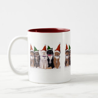 Christmas of cat - Two-Tone coffee mug