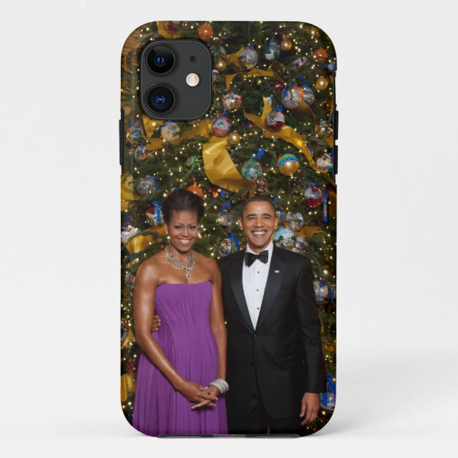Christmas of President Barack Obama and Michelle Case-Mate iPhone Case (Back)