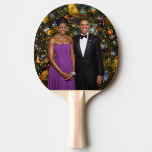 Christmas of President Barack Obama and Michelle Ping Pong Paddle
