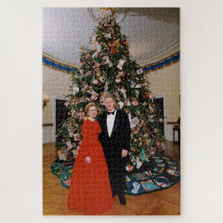 Christmas of US President Bill Clinton & Hillary Jigsaw Puzzle