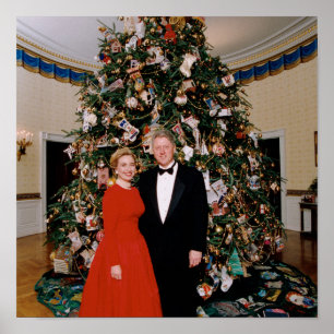 Christmas of US President Bill Clinton & Hillary  Poster