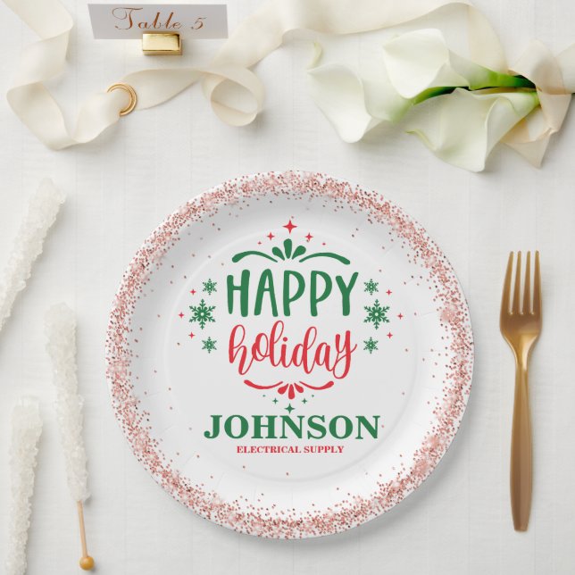 Christmas Office Party Paper Plate (Wedding)