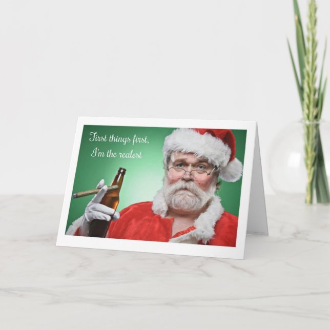 Christmas - OG Santa Holiday Card (Front)
