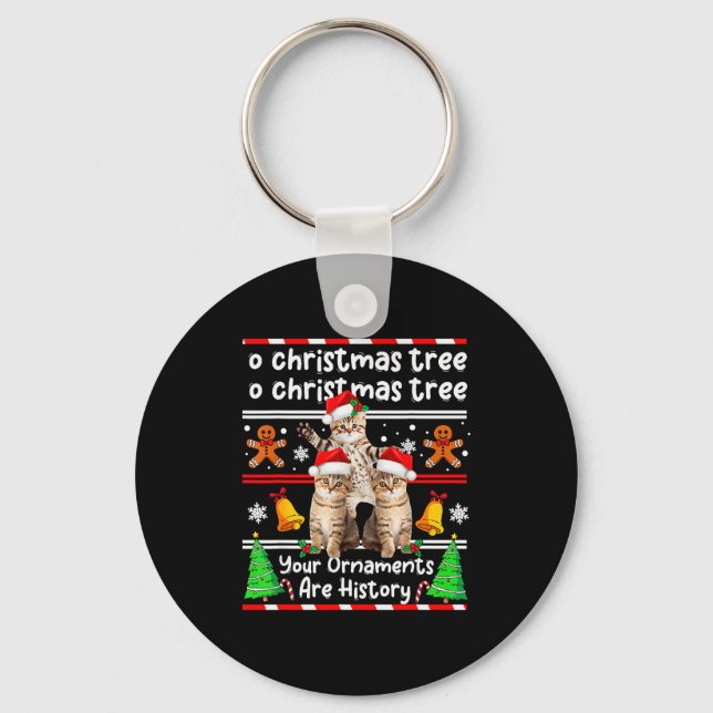 Christmas Oh Christmas Tree Your Ornaments Are His Keychain (Front)