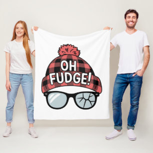Christmas Oh Fudge Xmas Vacation Funny Holiday  Fleece Blanket