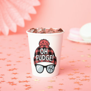 Christmas Oh Fudge Xmas Vacation Funny Holiday  Paper Cups