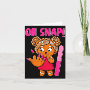 Christmas Oh Snap Broken Nail Funny Gingerbread Xm Card