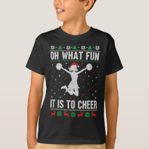 Christmas Oh What Fun It Is To Cheer - Cheerleadin T-Shirt