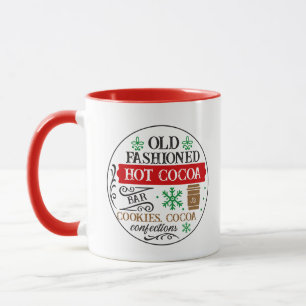 Christmas old fashioned hot cocoa bar mug