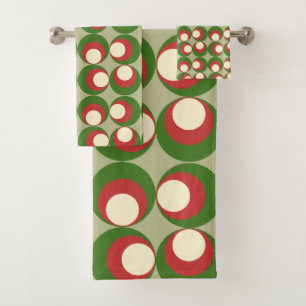 Christmas Olives Bath Towel Set