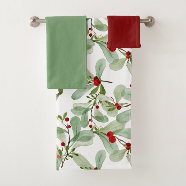 Christmas omella bath towel set (Insitu)