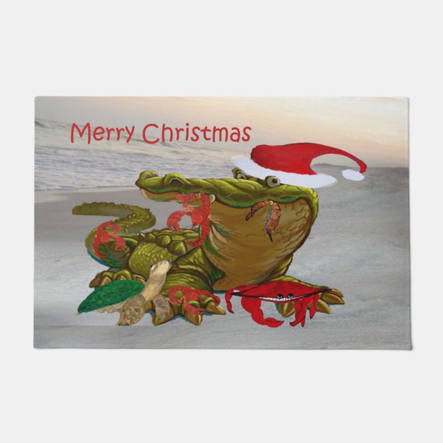 Christmas on bayou doormat (Front)