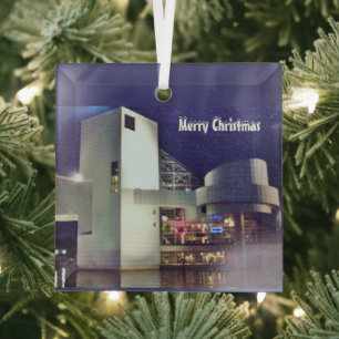CHRISTMAS ON LAKE ERIE GLASS ORNAMENT
