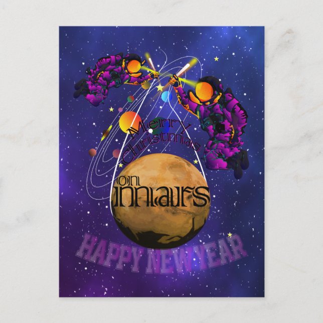 Christmas on MARS Postcard (Front)