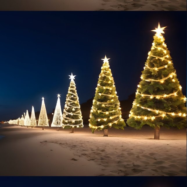 Christmas on the Beach Throw Blanket (On The Beach Christmas Tree Throw Blanket!)