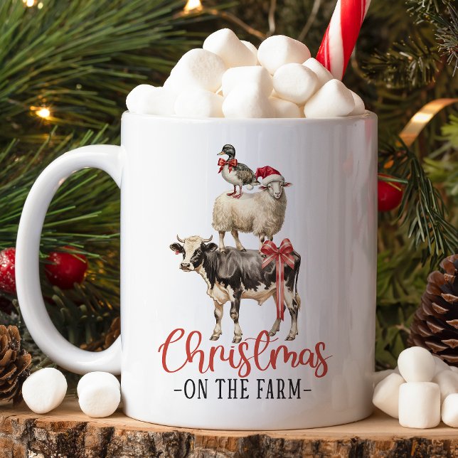 Christmas on the Farm Barnyard Animal Coffee Mug (Creator Uploaded)