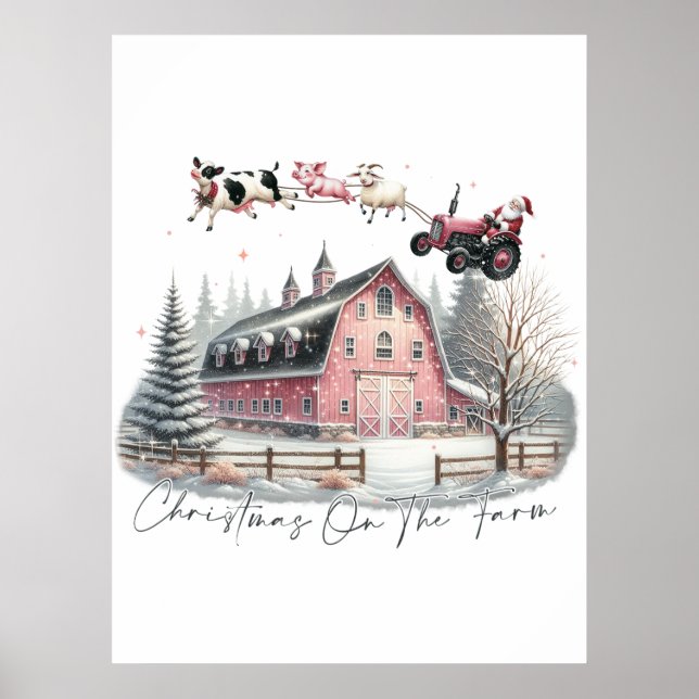 Christmas on the Farm,Merry Christmas Poster (Front)
