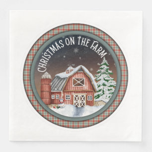 Christmas on the Farm Napkin