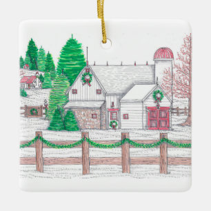 Christmas on the Farm Ornament