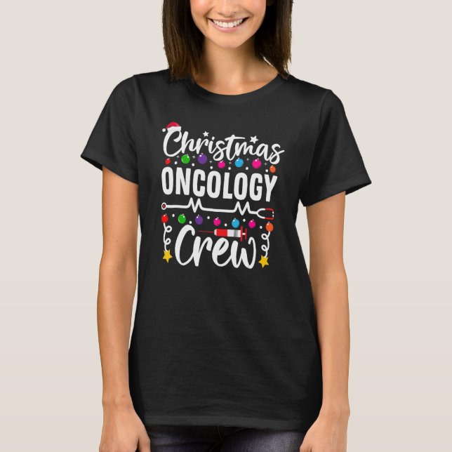 Christmas Oncology Crew Oncology Nurse Pediatric T-Shirt (Front)