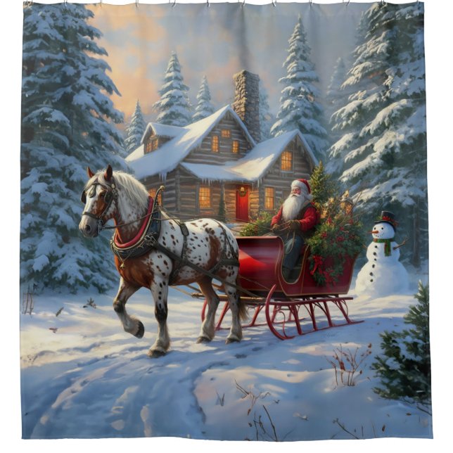 Christmas One-horse Sleigh Santa (Front)