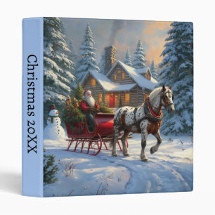 Christmas One-horse Sleigh Santa Binder