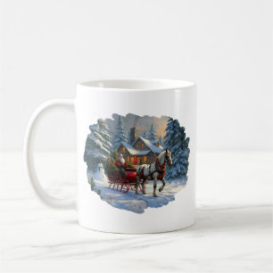 Christmas One-horse Sleigh Santa Coffee Mug