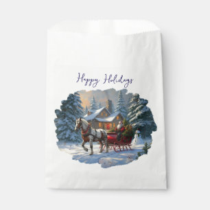 Christmas One-horse Sleigh Santa Favour Bag