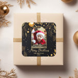 Christmas One Photo Gold Elegant Square Sticker<br><div class="desc">With its luxurious appearance and stylish design, this Christmas One Photo Gold Elegant Square Sticker is an ideal choice for those who seek a unique and modern way to showcase their cherished photos during the holiday season. Crafted with meticulous attention to detail, this one-of-a-kind sticker exudes a high-end vibe that...</div>