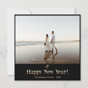 Christmas One Photo Overall Stag postcard