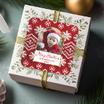 Christmas One Photo Winter Elegant Festive Square Sticker<br><div class="desc">Whether you're sending out holiday cards, decorating presents, or creating custom decorations, this unique and eye-catching Christmas One Photo Winter Elegant Festive Square Sticker will add a touch of class to your celebrations. Crafted with care, its arch design and festive script typography add a merry touch to your family photo,...</div>