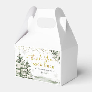 Christmas Onederland Winter Forest First Birthday Favor Box