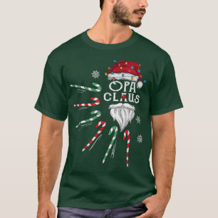 Christmas Opa Claus Opa Beard Candy Cane Funny T-Shirt