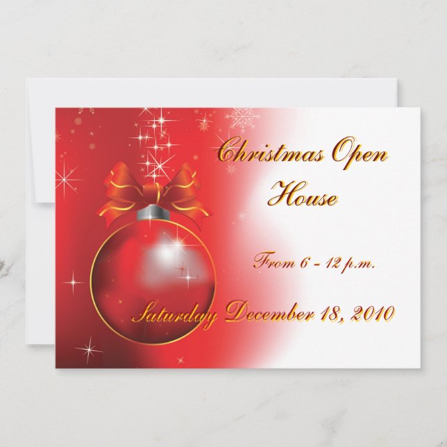 Christmas Open House, From 6 - 12 p.m., F... Invitation (Front)