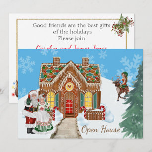 Christmas Open House Invitation with Santa
