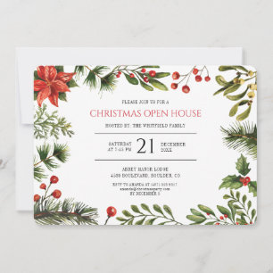 Christmas Open House Party Invitation
