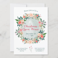 Christmas Open House Party Winter Floral