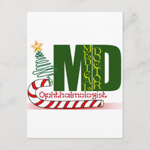 CHRISTMAS OPHTHALMOLOGIST HOLIDAY POSTCARD