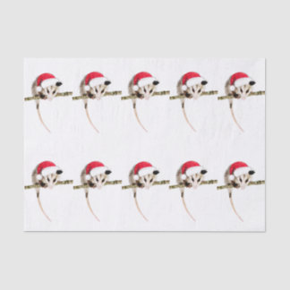 Christmas Opossum tissue paper