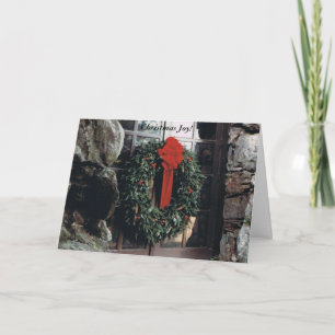 Christmas or Holiday Card with Wreath