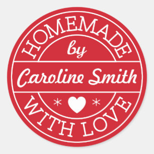 Christmas or Valentines stickers with custom name