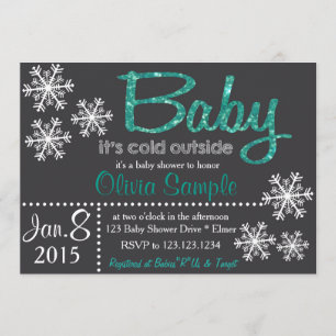 Christmas or Winter Baby Shower Invitation