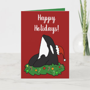 Christmas Orca Card