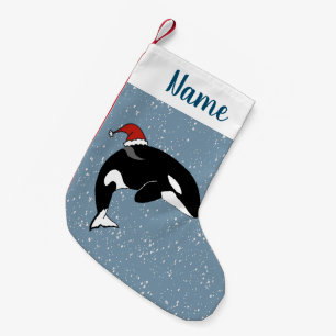 Christmas Orca Killer Whale Small Christmas Stocking