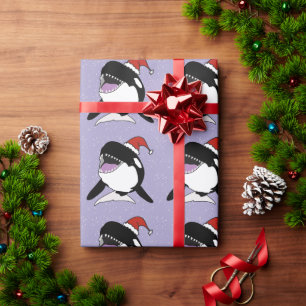 Christmas Orca Killer Whale  Wrapping Paper
