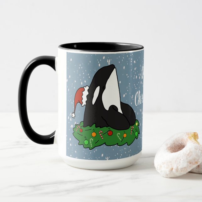 Christmas Orca  Mug (With Donut)