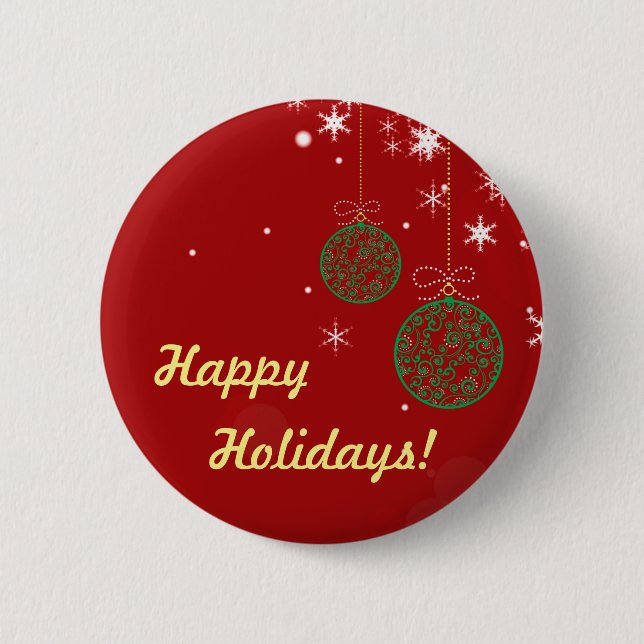 Christmas Ornament 2 Inch Round Button (Front)