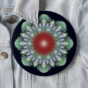 Christmas ornament 6 inch round button