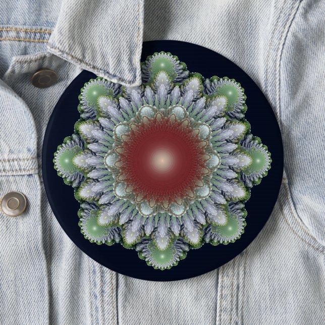 Christmas ornament 6 inch round button (In Situ)