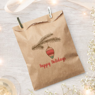Christmas Ornament and Branch Customizable Favour Bag